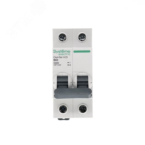 Выключатель автоматический двухполюсный 63А B 4.5kA 230В City9 Set - фото 5