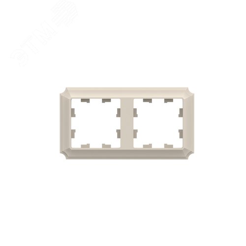 ATLASDESIGN ANTIQUE 2-постовая рамка, универсальная, БЕЖЕВЫЙ - фото 1