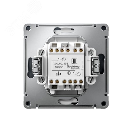 ARTGALLERY 2-клавишный ВЫКЛЮЧАТЕЛЬ ДЛЯ ЖАЛЮЗИ, 2х сх.4, 10А, механизм, быстрозажимные клеммы, ГРИФЕЛЬ - фото 2