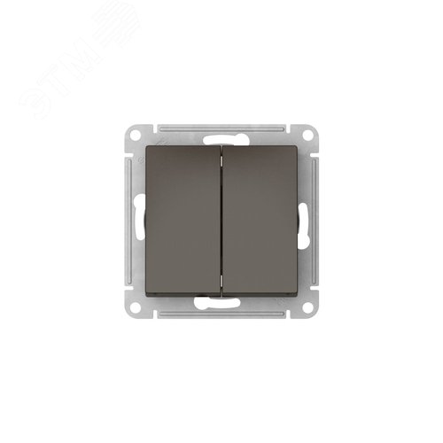 ATLASDESIGN 2-клавишный ПЕРЕКЛЮЧАТЕЛЬ, сх.6/2, 10АХ, быстрозажимные клеммы, МОККО - фото 2