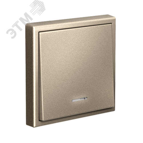 ARTGALLERY 1-клавишный выключатель с подсветкой, сх.1а, 10АХ, механизм, шампань - фото 4