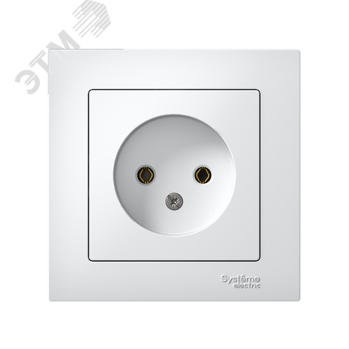 Розетка ATLASDESIGN без заземления 16А в сборе белый - фото 2