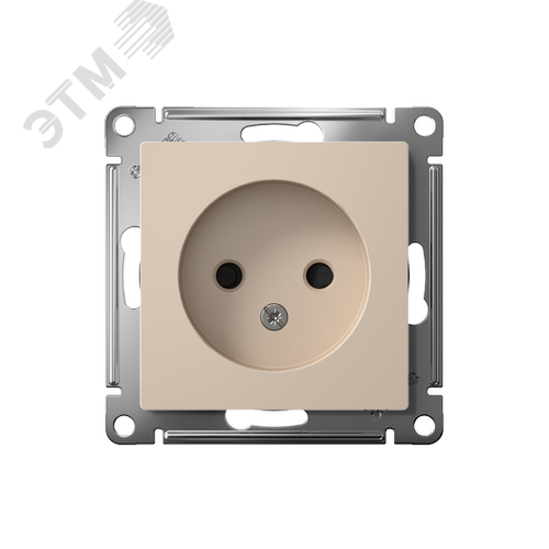 ATLASDESIGN РОЗЕТКА без заземления со шторками, 16А, механизм, ПЕСОЧНЫЙ - фото 3