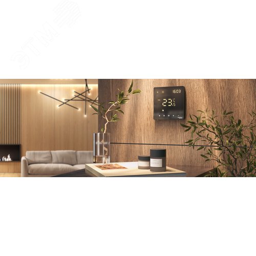 ARTGALLERY ТЕРМОСТАТ программируемый с Wi-Fi для электрического теплого пола, 16 А, моноблочный, ЧЕРНЫЙ - фото 2