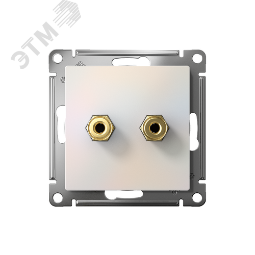 Аудиорозетка ATLASDESIGN двухместная жемчуг - фото 2