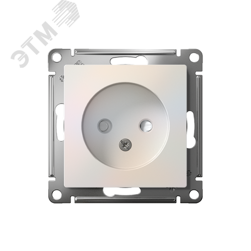 Розетка ATLASDESIGN без заземления со шторками 16А механизм жемчуг - фото 2
