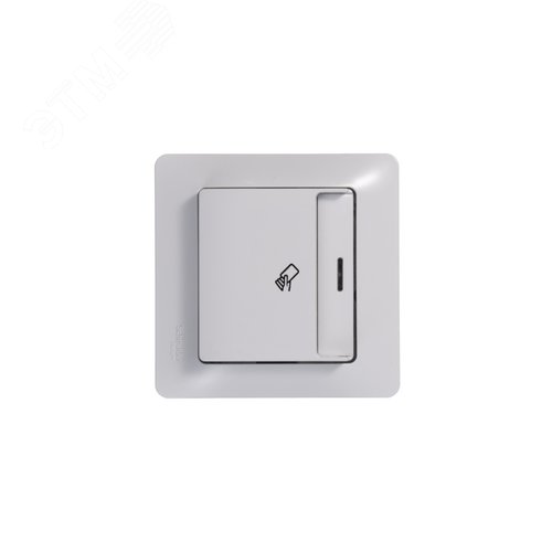 GLOSSA Выключатель карточный в рамку белый сх.6 - фото 7