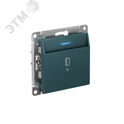 ATLASDESIGN ВЫКЛЮЧАТЕЛЬ карточный с подсветкой, 10А, без задержки отключения, механизм, ИЗУМРУД - фото 2