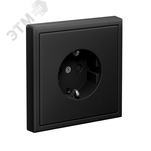 ARTGALLERY РОЗЕТКА с заземлением со шторками, 16А, механизм, быстрозажимные клеммы, карбон - фото 4