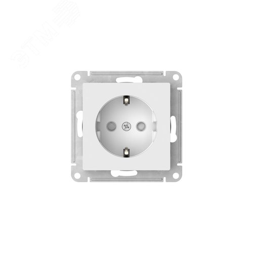 ATLASDESIGN РОЗЕТКА с заземлением со шторками, 16А, быстрозажимные клеммы, БЕЛЫЙ - фото 3