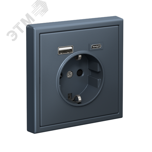 ARTGALLERY розетка 16А с 2 USB A+C, 5В/2,4А/3,0А, 2х5В/1,5А, механизм, грифель - фото 4