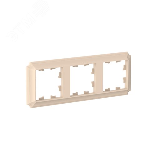 ATLASDESIGN ANTIQUE 3-постовая рамка, универсальная, ПЕСОЧНЫЙ - фото 3