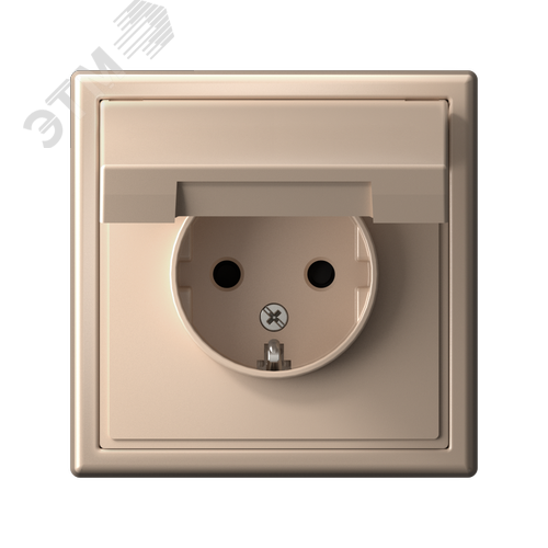 ARTGALLERY розетка с заземл. со шторк. с крышкой, 16А, IP20, механизм, песочный - фото 5