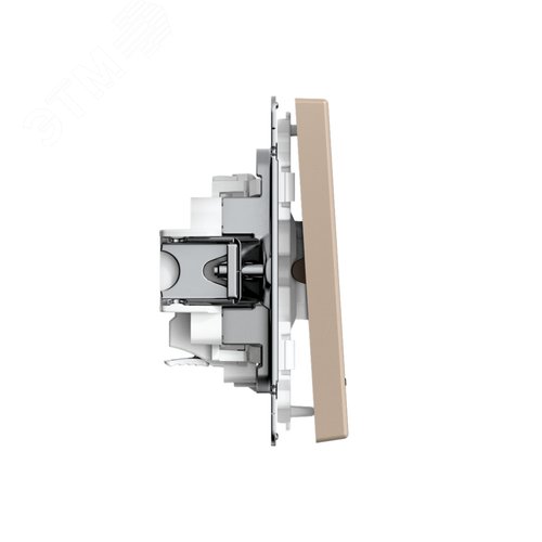 ARTGALLERY 1-клавишный ВЫКЛЮЧАТЕЛЬ с подсветкой, 10АХ, механизм, быстрозажимные клеммы, ПЕСОЧНЫЙ - фото 3