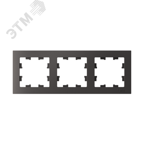 ATLASDESIGN 3-постовая РАМКА, универсальная, БАЗАЛЬТ - фото 3