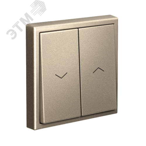 ARTGALLERY 2-клавишный выключатель для жалюзи, 2х сх.4, 10А, механизм, шампань - фото 5