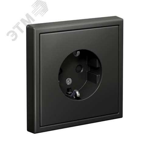 ARTGALLERY розетка с заземлением со шторками, 16А, механизм, базальт - фото 4