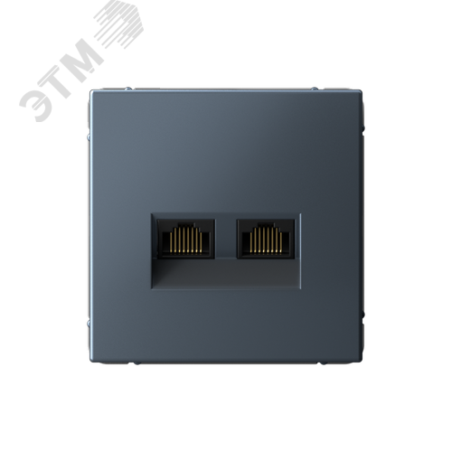 ARTGALLERY РОЗЕТКА двойная компьютерная RJ45+RJ45, кат. 5е, механизм, ГРИФЕЛЬ - фото 1