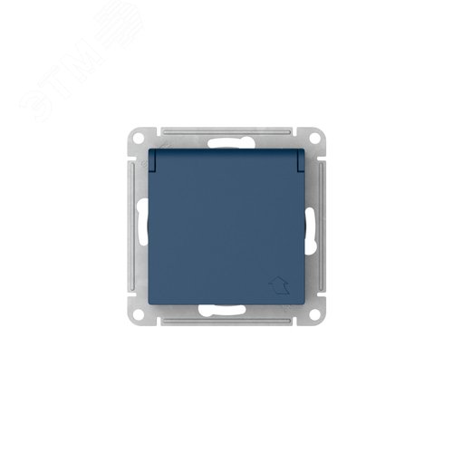 ATLASDESIGN РОЗЕТКА с заземл. со шторк. с крышкой,16А, IP20, быстрозажимные клеммы, АКВАМАРИН - фото 6