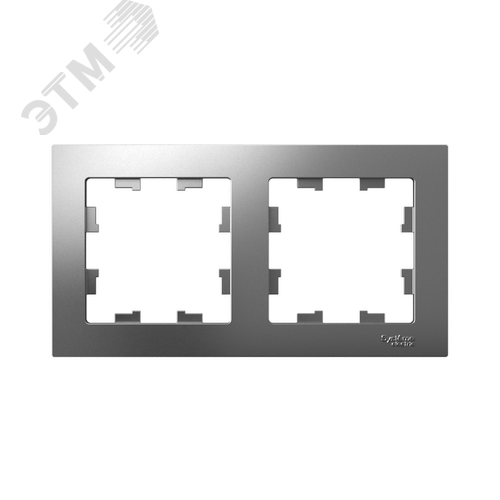 Рамка двухпостовая ATLASDESIGN универсальная сталь - фото 2