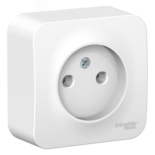 BLANCA Розетка наружная без заземления без шторок с изолирующей пластиной, 16А, 250В, белый - фото 3