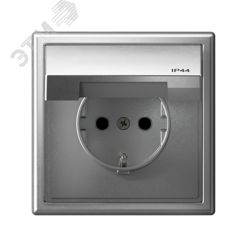 ARTGALLERY РОЗЕТКА с заземлнием, со шторками, с   крышкой, 16А, IP44,                                механизм, быстрозажимные клеммы, алюминий - фото 4
