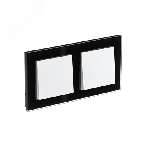 Рамка двухпостовая ATLASDESIGN NATURE, ОРГАНИЧЕСКОЕ СТЕКЛО ЧЕРНЫЙ - фото 3