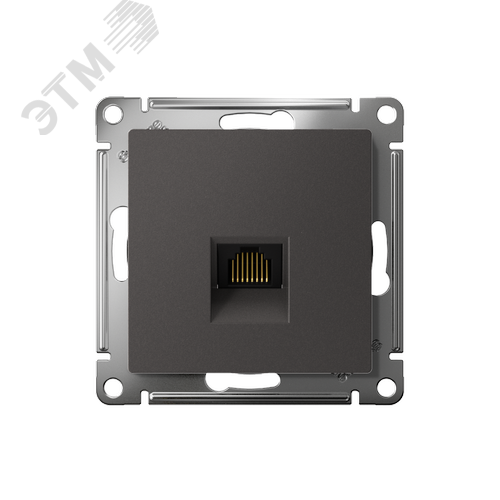 ATLASDESIGN РОЗЕТКА компьютерная RJ45, кат. 5Е, механизм, БАЗАЛЬТ - фото 2