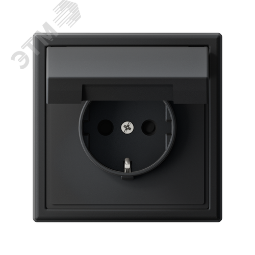 ARTGALLERY РОЗЕТКА с заземл. со шторк. с крышк., 16А, IP20,  механизм, быстрозажимные клеммы, карбон - фото 5