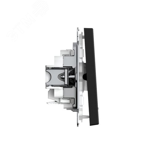 ARTGALLERY 1-клавишный ВЫКЛЮЧАТЕЛЬ с подсветкой, 10АХ, механизм, быстрозажимные клеммы, КАРБОН - фото 3