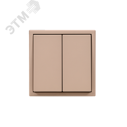 ARTGALLERY 2-клавишный выключатель, сх.5, 10АХ, механизм, песочный - фото 5