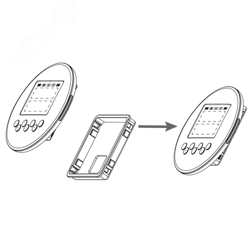 Кронштейн для крепления панели оператора STV630 на дверце шкафа - фото 2