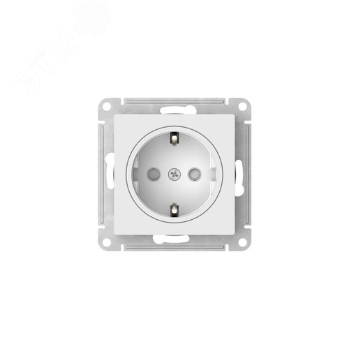 ATLASDESIGN ART РОЗЕТКА с заземлением со шторками, 16А, быстрозажимные клеммы, БЕЛЫЙ - фото 4