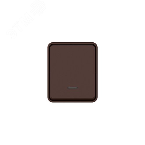 AtlasDesign PROFI IP54 О/У 1-клавишный ВЫКЛЮЧАТЕЛЬ с подсветкой 10 АХ, КОРИЧНЕВЫЙ - фото 4