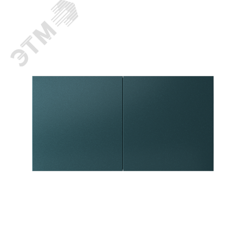 Розетка ATLASDESIGN двойная с заземлением со шторками сдвижная крышка 16А в сборе изумруд - фото 2