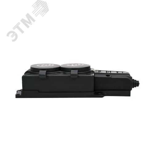 Колодка 2х розетка двойная 2К+З каучуковая        16А/250В IP44 Чёрная MultiSet - фото 6