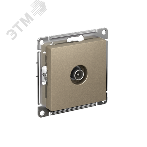 Розетка ATLASDESIGN TV оконечная 1DB механизм шампань - фото 1