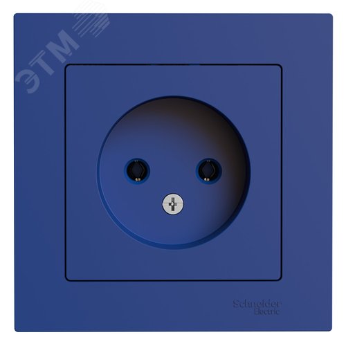 ATLASDESIGN РОЗЕТКА без заземления, 16А, в сборе, АКВАМАРИН - фото 2