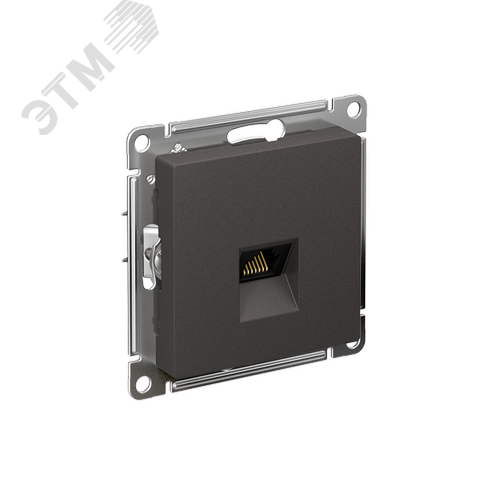 Изображение товара ATLASDESIGN РОЗЕТКА компьютерная RJ45, кат. 5Е, механизм, БАЗАЛЬТ (шт)