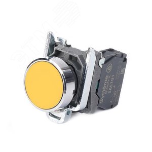 Кнопка SB4 в сборе модульная 22мм желтая с возвратом металл 1НО - фото 1
