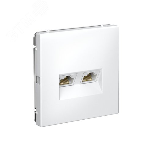 ARTGALLERY РОЗЕТКА двойная компьютерная RJ45+RJ45, кат.6А, механизм, ЛОТОС - фото 2