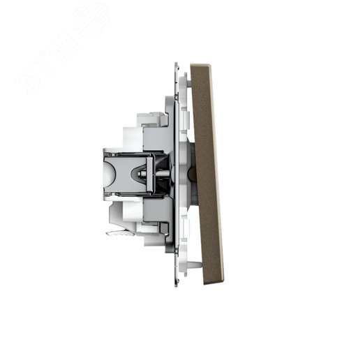 ARTGALLERY 1-клавишный ВЫКЛЮЧАТЕЛЬ КНОПОЧНЫЙ, механизм, быстрозажимные клеммы, МОККО - фото 3