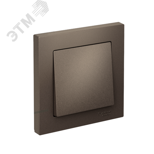 Изображение товара Выключатель одноклавишный ATLASDESIGN схема 1 10АХ в сборе мокко (шт)