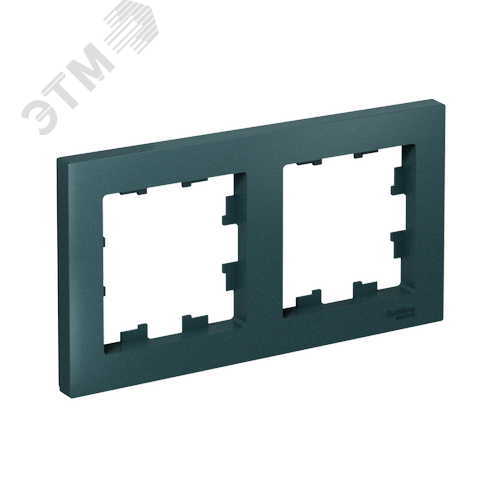 Рамка двухпостовая ATLASDESIGN универсальная изумруд - фото 1