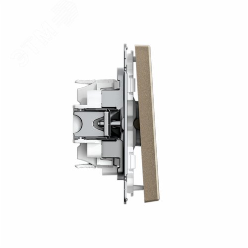 ARTGALLERY 1-клавишный ПЕРЕКЛЮЧАТЕЛЬ, 10АХ, механизм, быстрозажимные клеммы, ШАМПАНЬ - фото 4