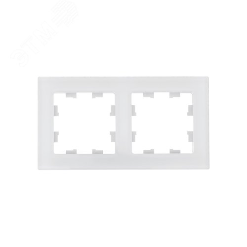 ATLASDESIGN NATURE 2-постовая РАМКА, НАТУРАЛЬНОЕ СТЕКЛО, БЕЛЫЙ - фото 3