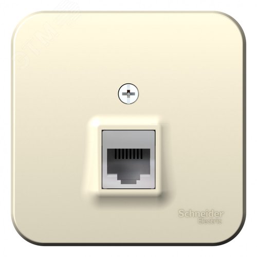 Розетка BLANCA наружная компьютерная RJ45, кат.5e, с изолирующей пластиной, молочный - фото 3