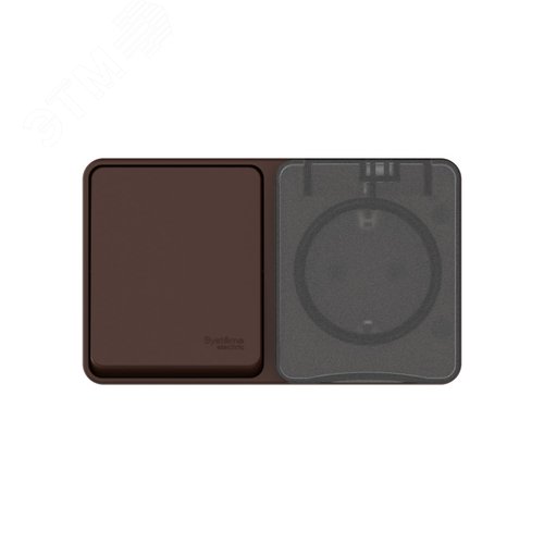 Изображение товара AtlasDesign PROFI IP54 О/У БЛОК: РОЗ. з/к со шт. 16А, ВЫКЛ.1-клав.10А, КОРИЧНЕВЫЙ (шт)