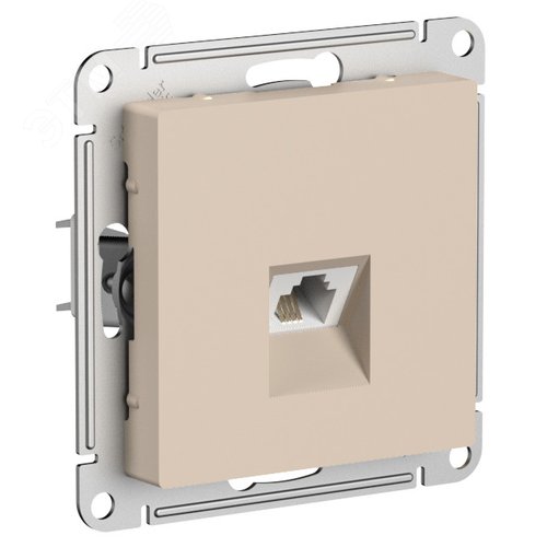 Изображение товара ATLASDESIGN РОЗЕТКА телефонная RJ11, механизм, ПЕСОЧНЫЙ (шт)