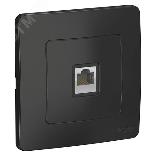 BLANCA скрытой установки розетка компьютерная RJ45, антрацит - фото 1